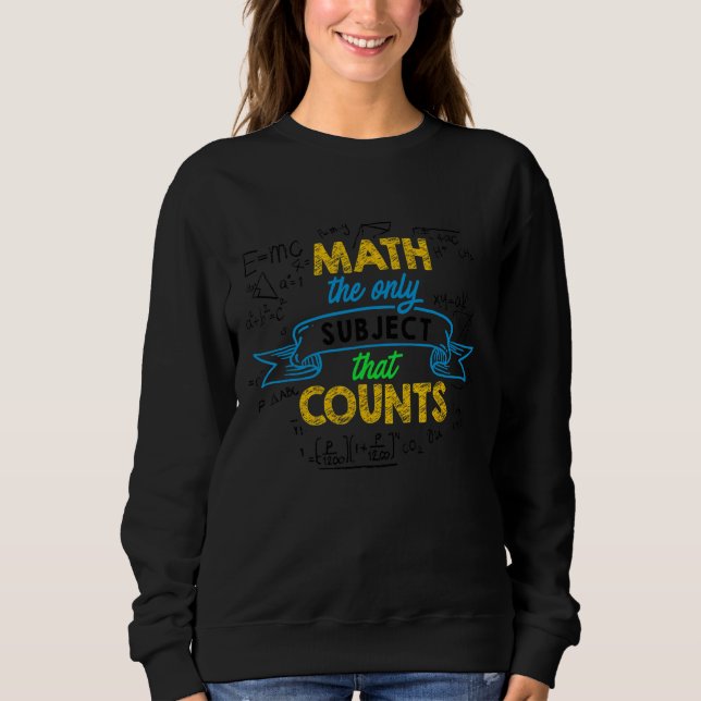 Moletom Matemática O Único Assunto Que Conta Com O Profess (Frente)