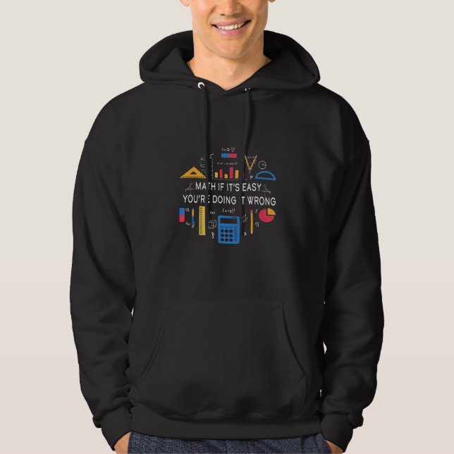 Moletom matemática se é fácil você está fazendo errado mat (Frente)