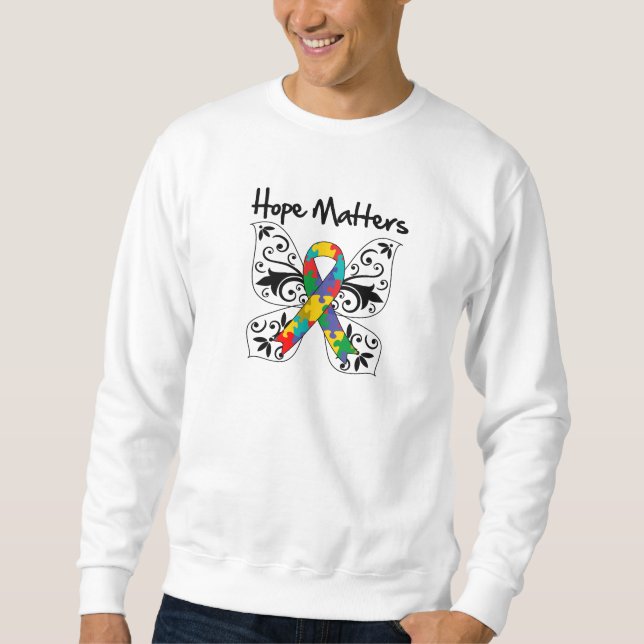Moletom Matérias da esperança do autismo (Frente)