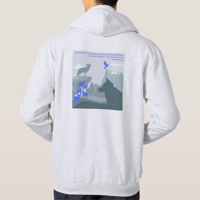 Moletom Mateus 10:16 - ovelhas entre lobos (Verso)