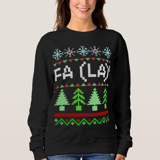 Moletom Math Fa La - Natal Carol Ugly Sweater Style (Frente)