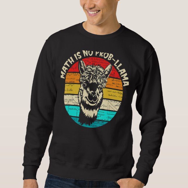 Moletom Math Llama Professora Math Não É Prob Llama (Frente)