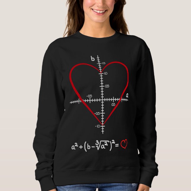 Moletom Maths Teacher Heart Equation Valentines Day Maths (Frente)