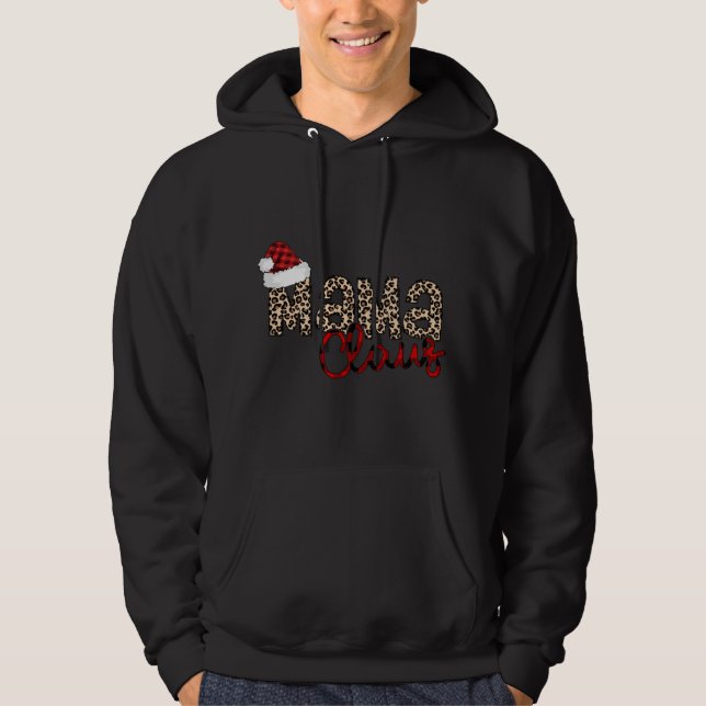 Moletom Matriz da Família Pajama de Natal da Mãe Claus San (Frente)