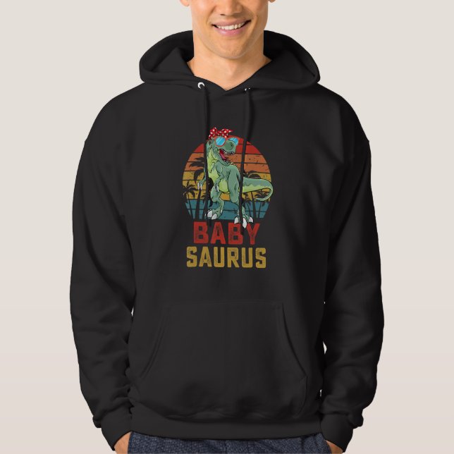 Moletom Matriz Familiar Babysaurus T Rex Dinosaur Baby Sau (Frente)
