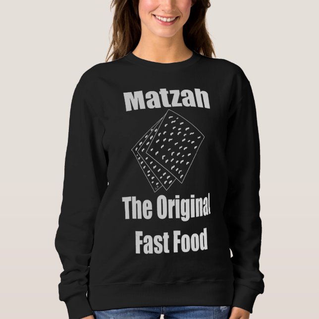 Moletom Matzah, a Comida rápida original Matzo Ball 1 (Frente)