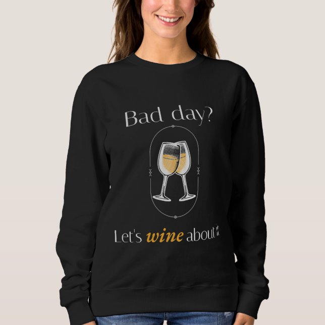 Moletom Mau Dia, Vinho Sobre Vinho Branco (Frente)