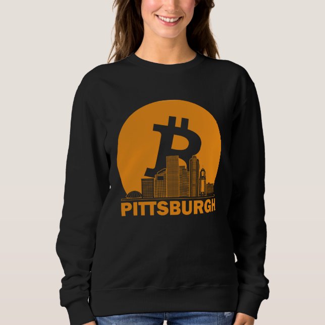 Moletom Maximalista do Bitcoin de Pittsburgh  Bitcoin Pitt (Frente)