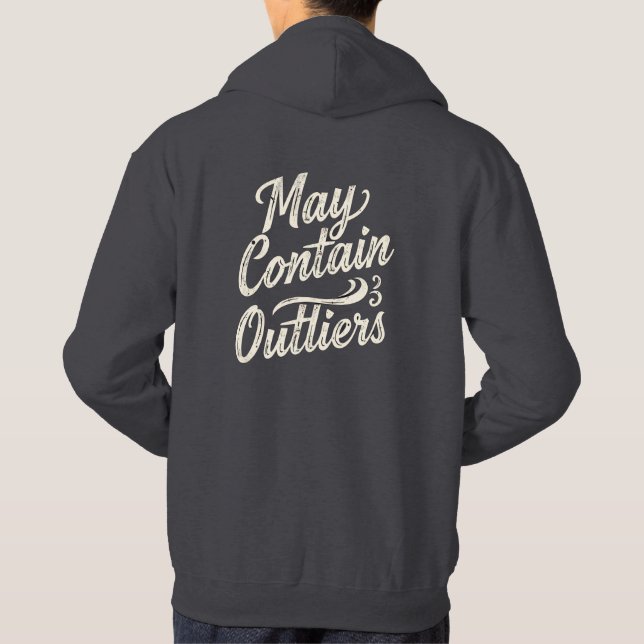 Moletom May Contain Outliers Data Men's Hoodie - Dark (Verso)