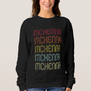 Moletom Mckenna Retro Wordmark Pattern Vintage Personalize