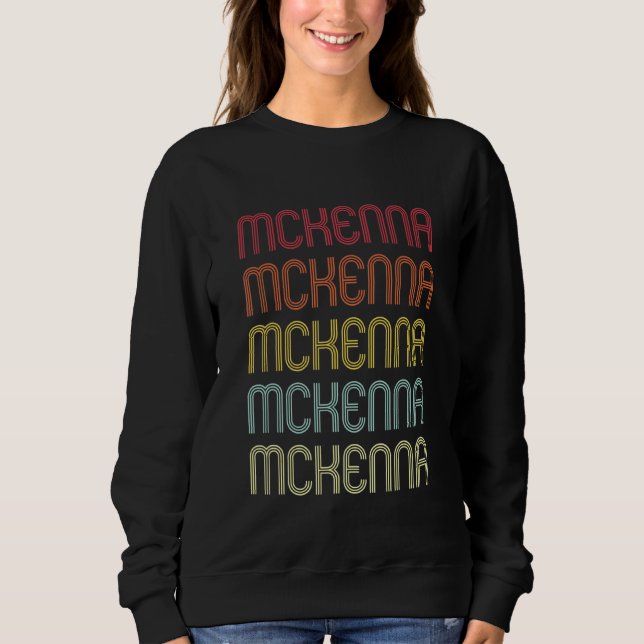 Moletom Mckenna Retro Wordmark Pattern Vintage Personalize (Frente)