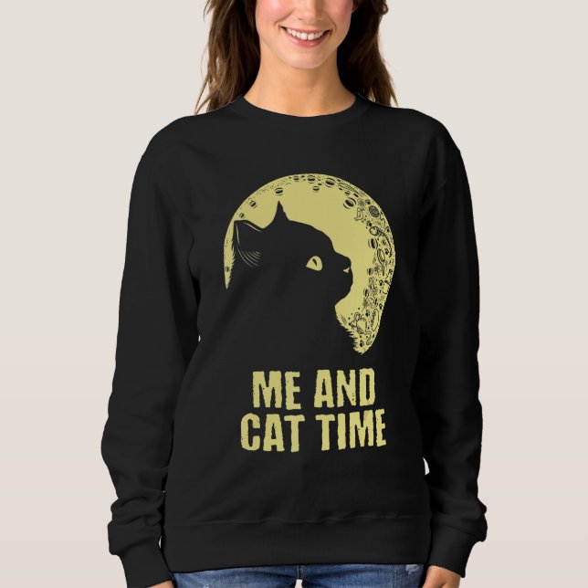 Moletom Me and Cat Time Cat   Hobby Kitten Pastime Cat Mom (Frente)