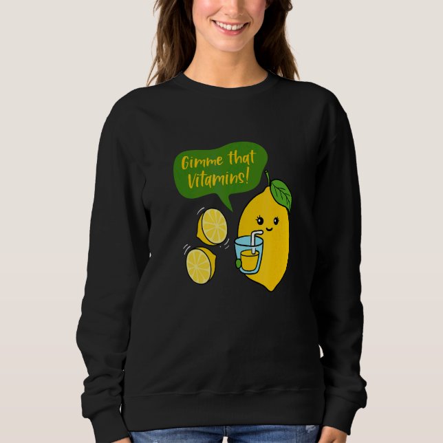 Moletom Me Dê Vitamina Suco de Limão Limonada Verão (Frente)