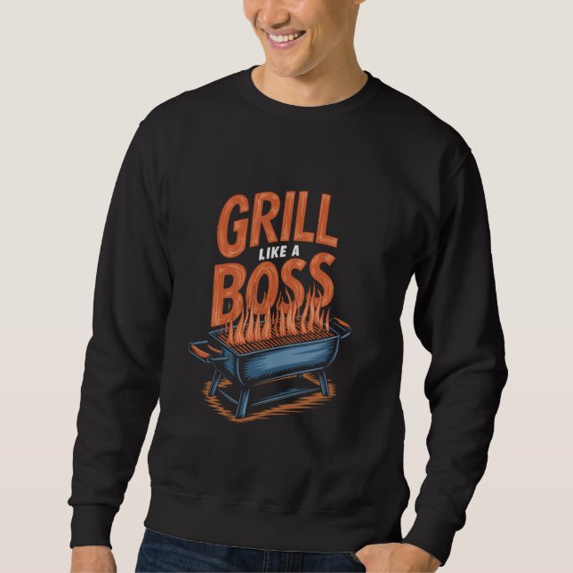 Moletom Meat Smoking Design Funny BBQ Griller Meat Smoker  (Frente)