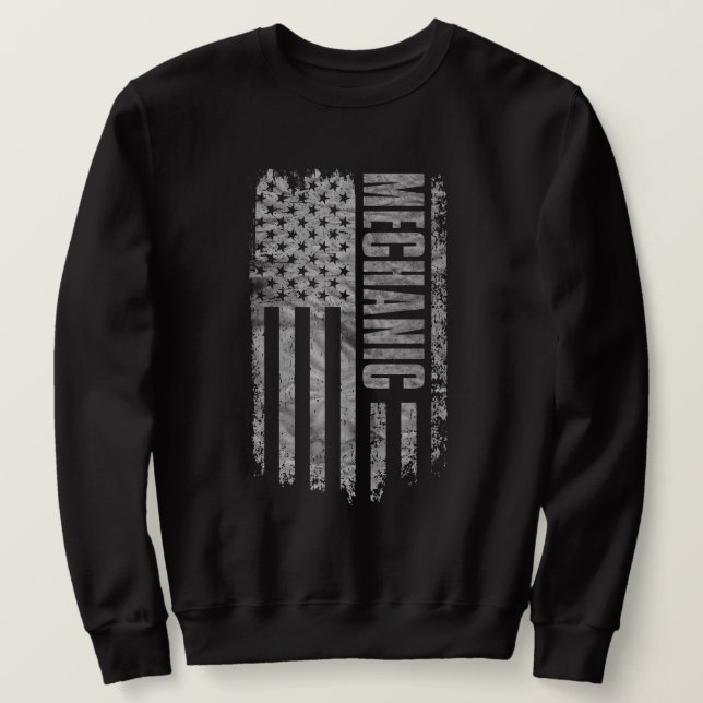 Moletom Mechanic USA Flag Distressed design (Frente do Design)