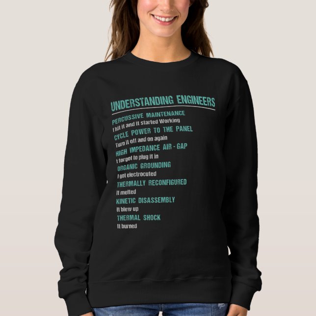 Moletom Mechanical Sarcastic Engineering  Understanding En (Frente)