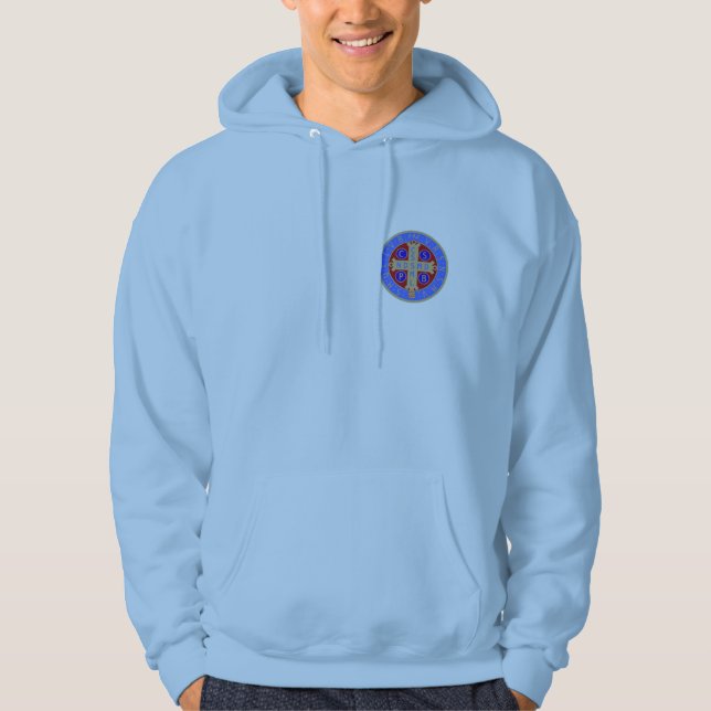 Moletom Medalha do St. Benedict em alguma camisola (Frente)