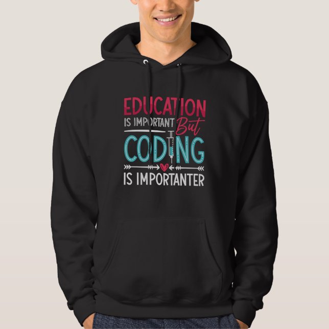 Moletom Medical Coder Education Is Important ICD Coding (Frente)