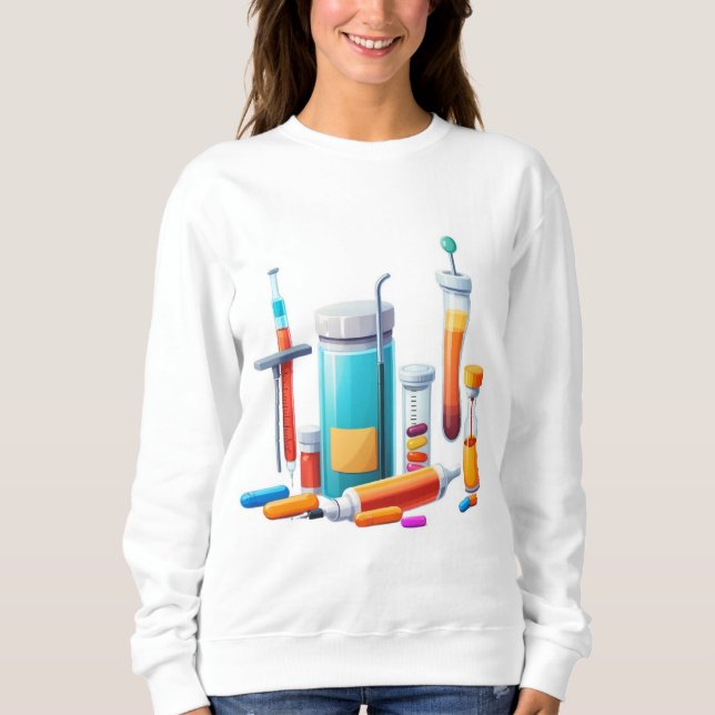 Moletom Medical Tools Cartoon Sweatshirt (Frente)
