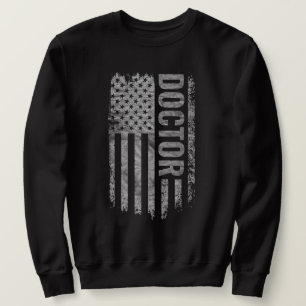 Moletom Médico bandeira dos EUA design distressed