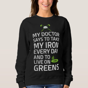 Moletom Médico diz: Tome Ferro Todo Dia ao Vivo no Greens