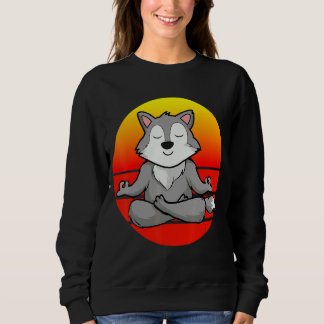 Moletom Meditação Yoga Wolf Para Crianças E Pais
