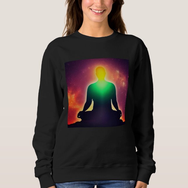 Moletom Meditation Enlightment Spiritual Yoga Transcendent (Frente)