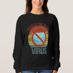 Moletom Medo É A Verdadeira Vintagem Anti Mask No More Mas