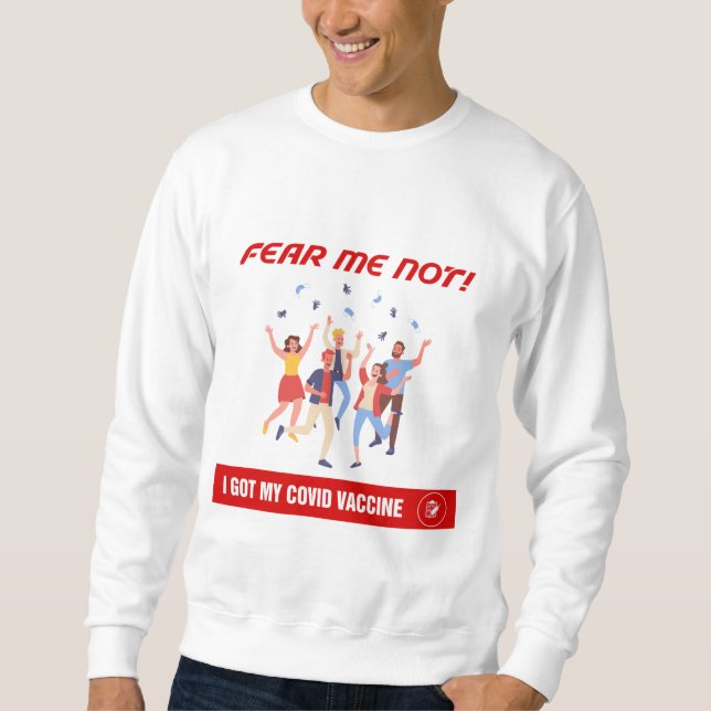 Moletom Medo-me, não, e Máscaras! Camisola de leite (Frente)