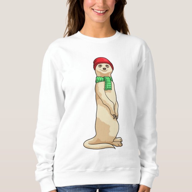 Moletom Meerkat com o Chapéu e o Scarf (Frente)