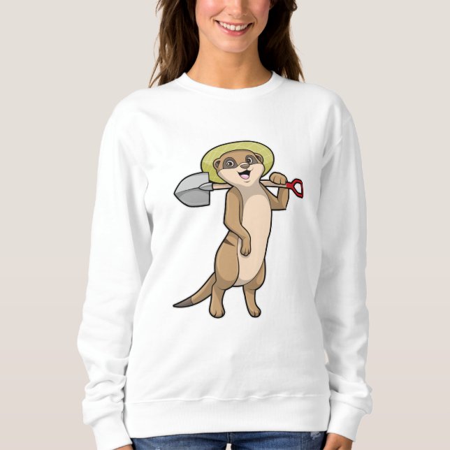 Moletom Meerkat como fazendeiro com pá (Frente)