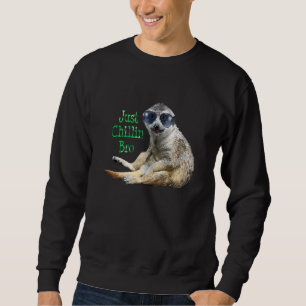 Moletom Meerkat Só Chillin Irmão Legal Kat Veste Aviadores