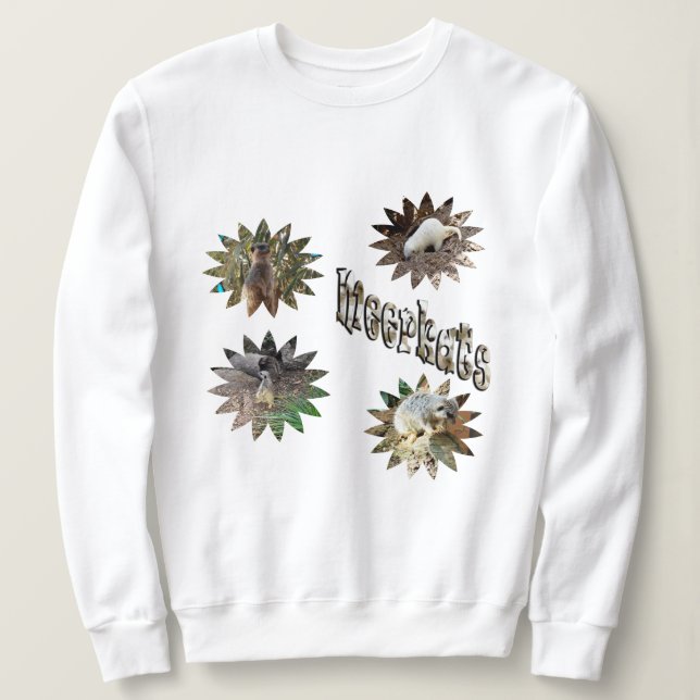 Moletom Meerkats Em Formas De Estrelas, Logotipo (Frente do Design)