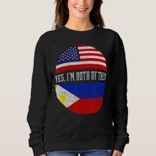 Moletom Meia-americana Half Filipino Usa Flag Filipinas H
