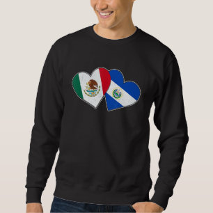 Moletom Meio Bandeira Mexicana Meio Salvadorenha Coração M