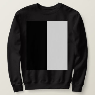 Moletom meio branco meio preto, meio preto meio branco