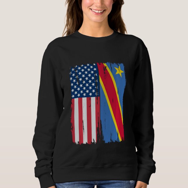 Moletom Meio-democrata norte-americano das raízes de bande (Frente)