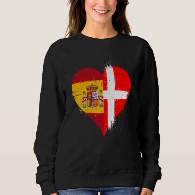Moletom Meio espanhol Meio dinamarquês A Espanha Dinamarca (Frente)