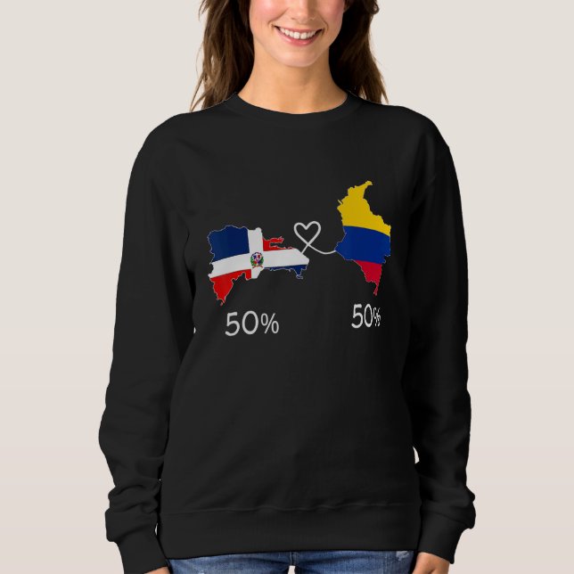 Moletom Meio Mapa da Bandeira Colombiana e Meio Mapa da Ba (Frente)