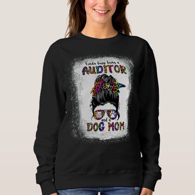 Moletom Meio Ocupado Sendo Auditor E Cachorro Mãe (Frente)