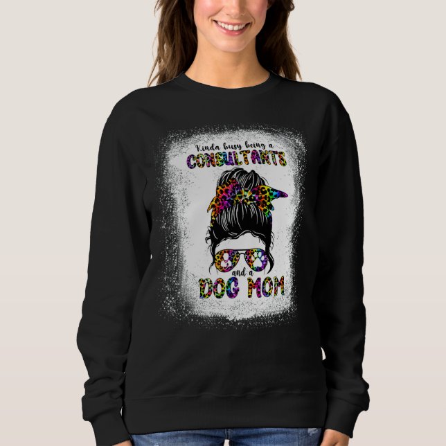Moletom Meio Ocupado Sendo Consultor E Cachorro Mãe Mothe (Frente)