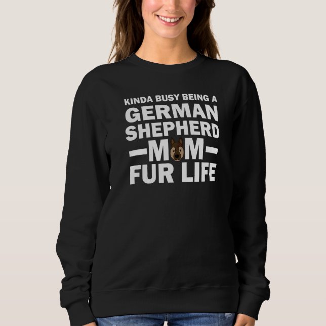 Moletom Meio Ocupado Sendo Um Cachorro Mãe German shepherd (Frente)