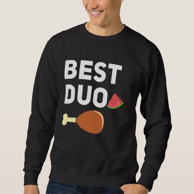 Moletom Melancia de frango soprada com o melhor duo (Frente)