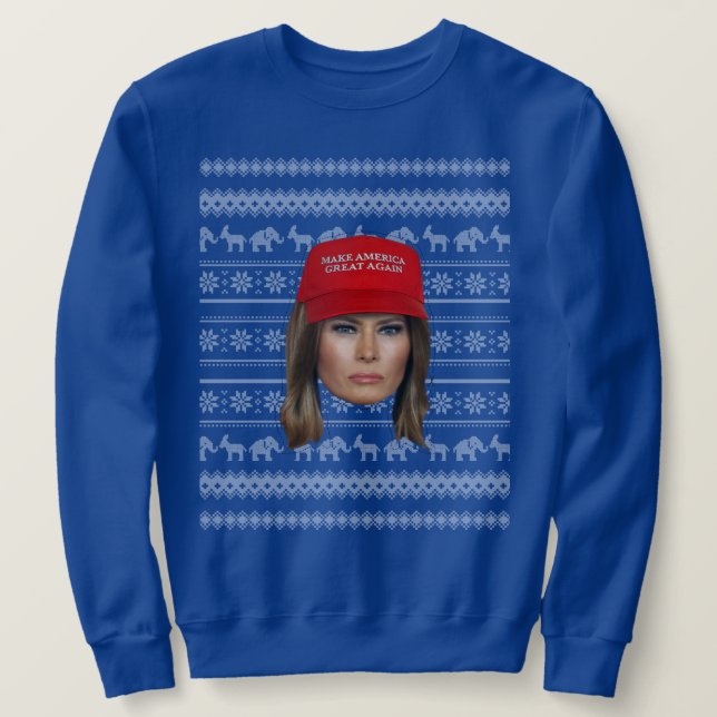 Moletom Melania Trump MAGA Natal (Frente do Design)