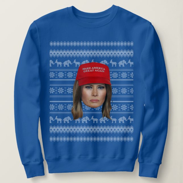 Moletom Melania Trump MAGA Natal (Frente do Design)