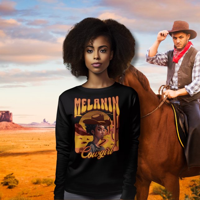 Moletom MELANIN COWGIRL Black Girl Western Cowboy (Criador carregado)