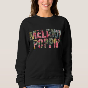 Moletom Melanin Poppin African American Pride watercolor f