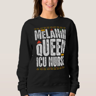 Moletom Melanin Queen ICU Enfermeira Negra História Intens