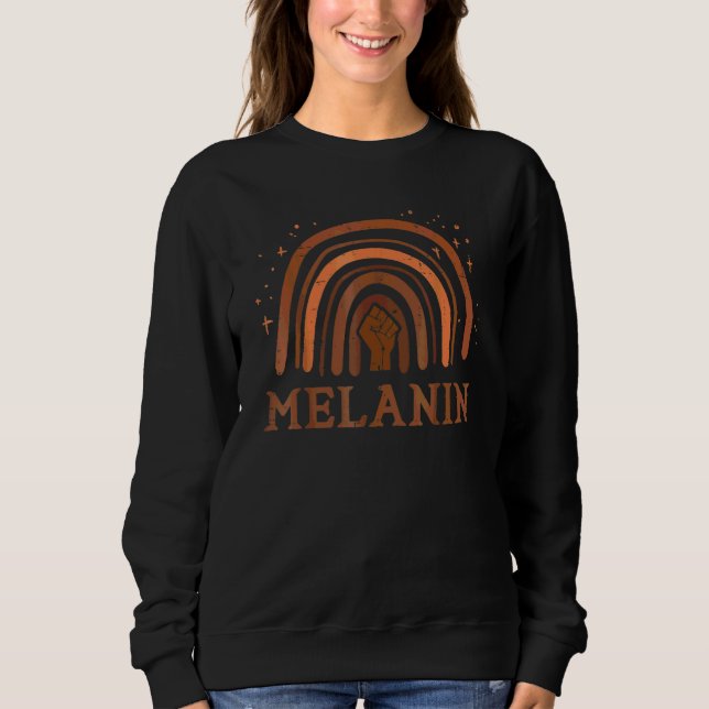 Moletom Melanin Rainbow Black History afro-americano (Frente)