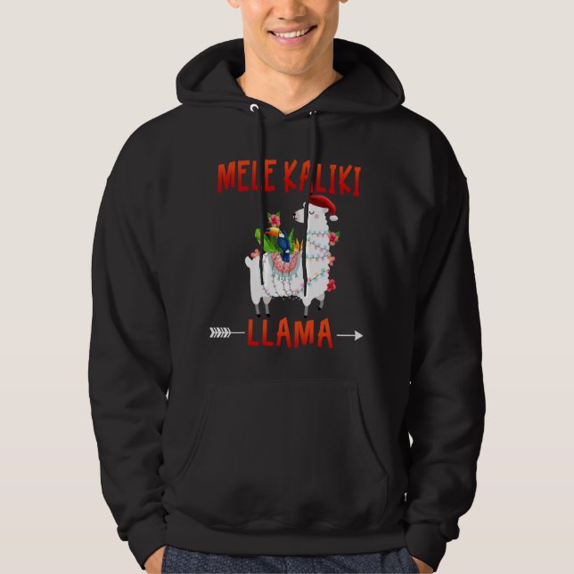 Moletom Mele Kalikimaka Kaliki Llama em luzes de natal H (Frente)
